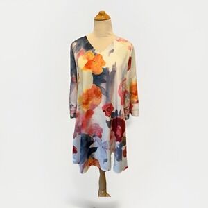 Source Unknown Long Sleeve Floral Dress - Multicolor
